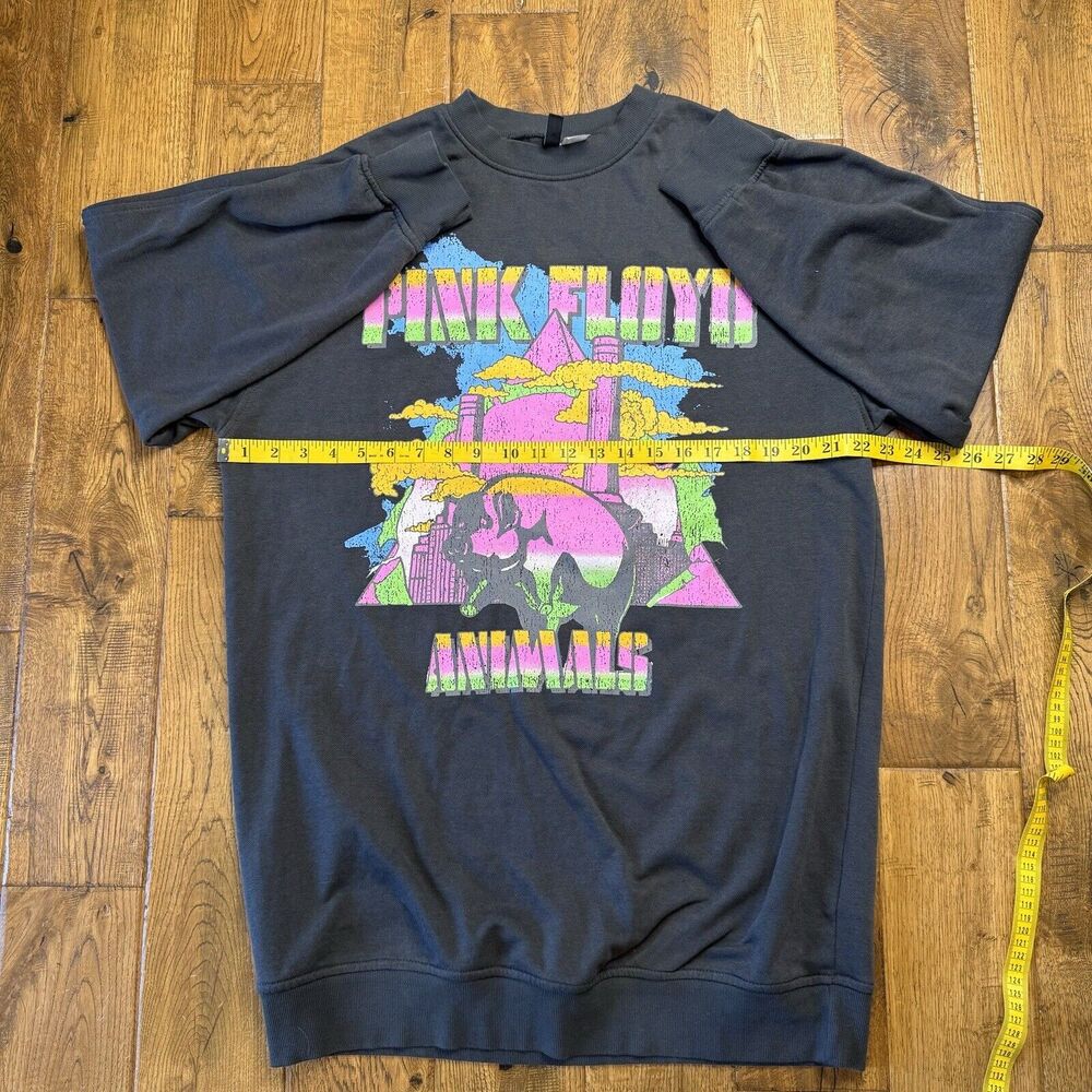 Pink Floyd Animals Graphic Crewneck Long Sweatshirt Dress Womens Size Small - Picture 4 of 6